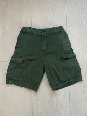 Zara Boys Olive Green Cargo Shorts